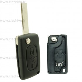 Peugeot coque de clé 2 boutons PSA HU83 – Boîtier CE0536 compatible 207 / 307 / 308 / 3008 / 5008 | CléDrive®