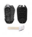 Coque de clé Peugeot Citroën 308 508 C3 C4 3 boutons Phare VA2 / HU83
